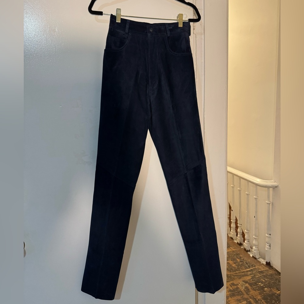 Danier Navy Suede Trousers